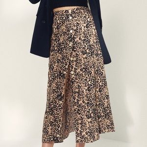 Wilfred Leopard Midi Skirt from Aritzia